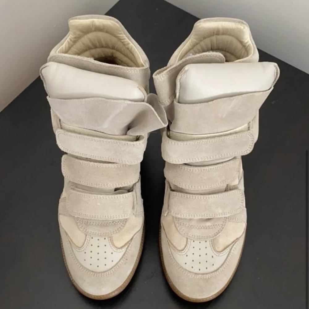 Isabel Martant Cream High-Top Sneakers | Size: 5 |